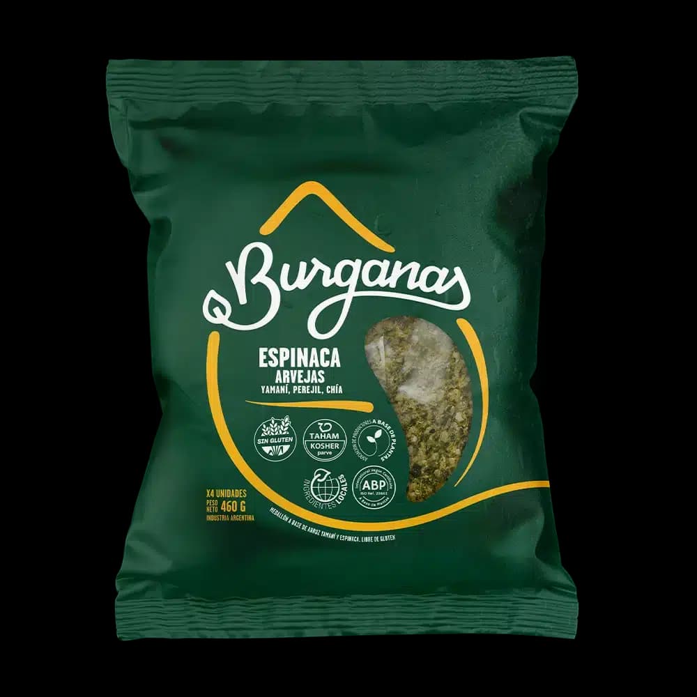 Burganas Medallones de Espinaca y Arvejas x 460g