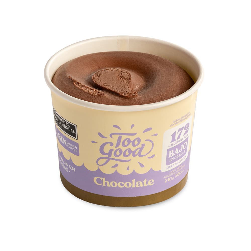 Too Good Helado sabor Chocolate Bajo en Calorias x 210g