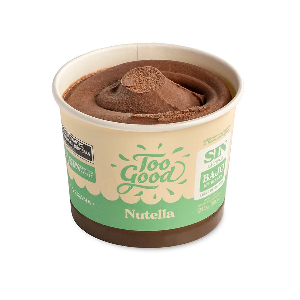 Too Good Helado sabor Nutella Vegano x 210g -