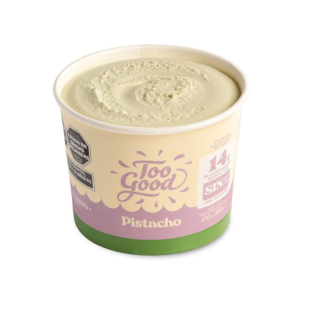 Too Good Helado sabor Pistacho Keto x 210g