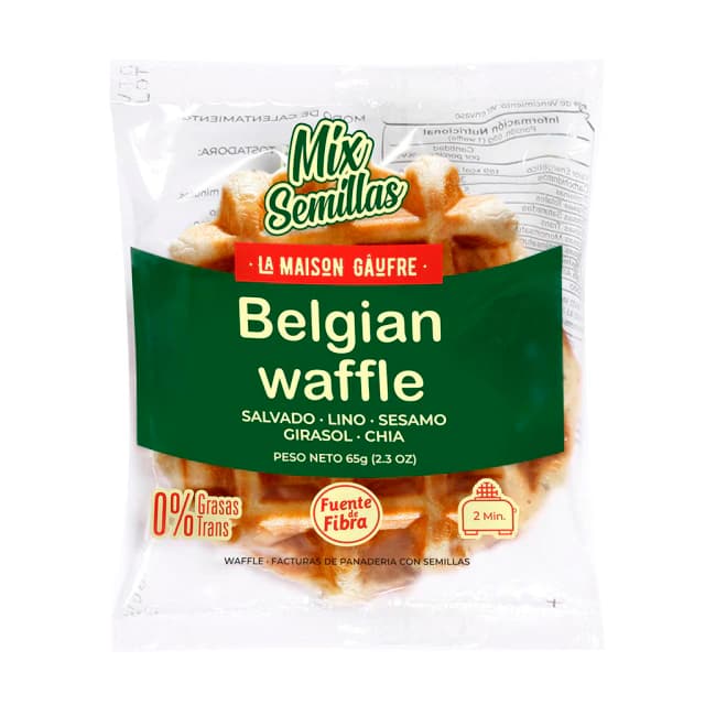La mansion Guafre Waffles Belgas con Salvado, Lino 65gr