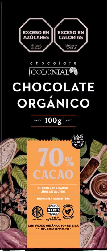 Colonial Chocolate Barra 70% 100gr