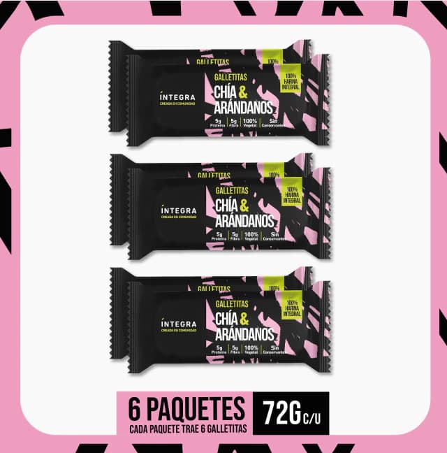 INTEGRA Galletitas Chia Arandanos x72g
