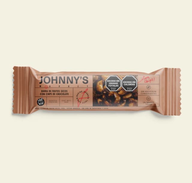 Johnnys Barra de Frutos Secos con Chips de choco 28gr