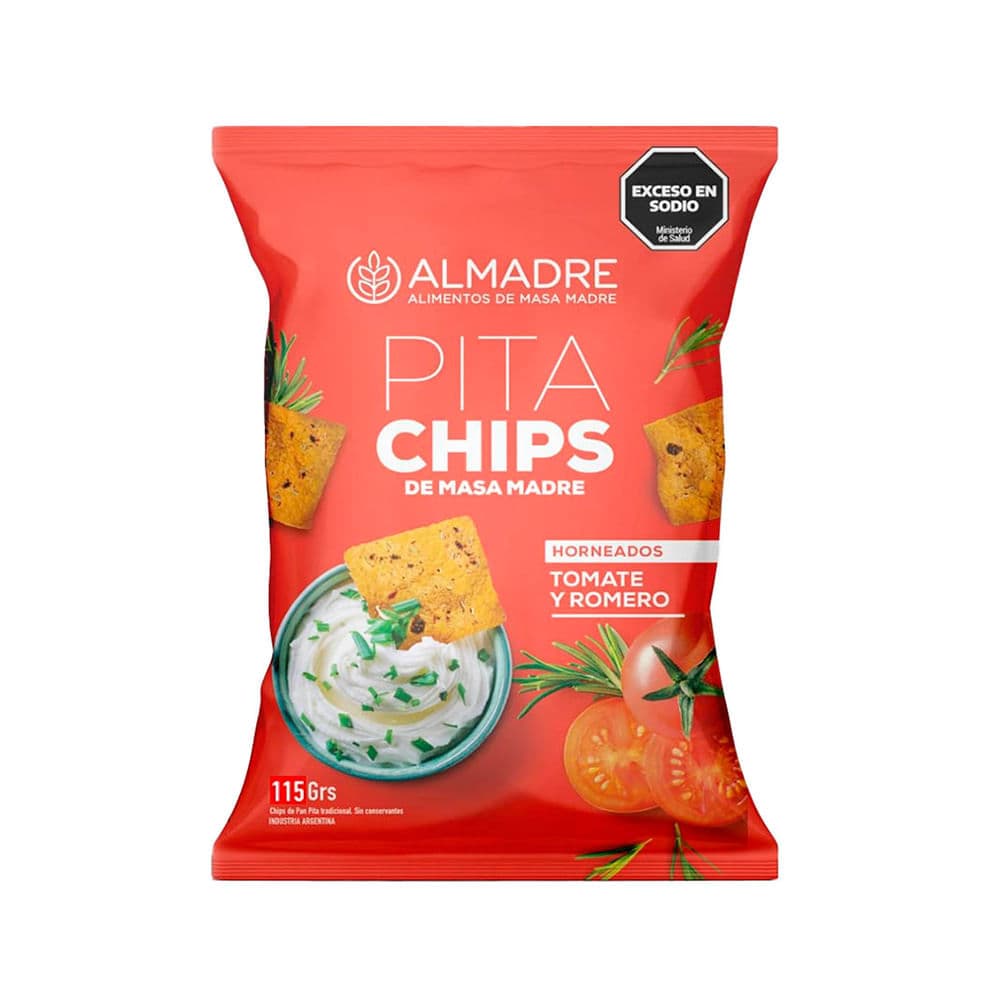 Almadre Pita Chips Tomate y Romero