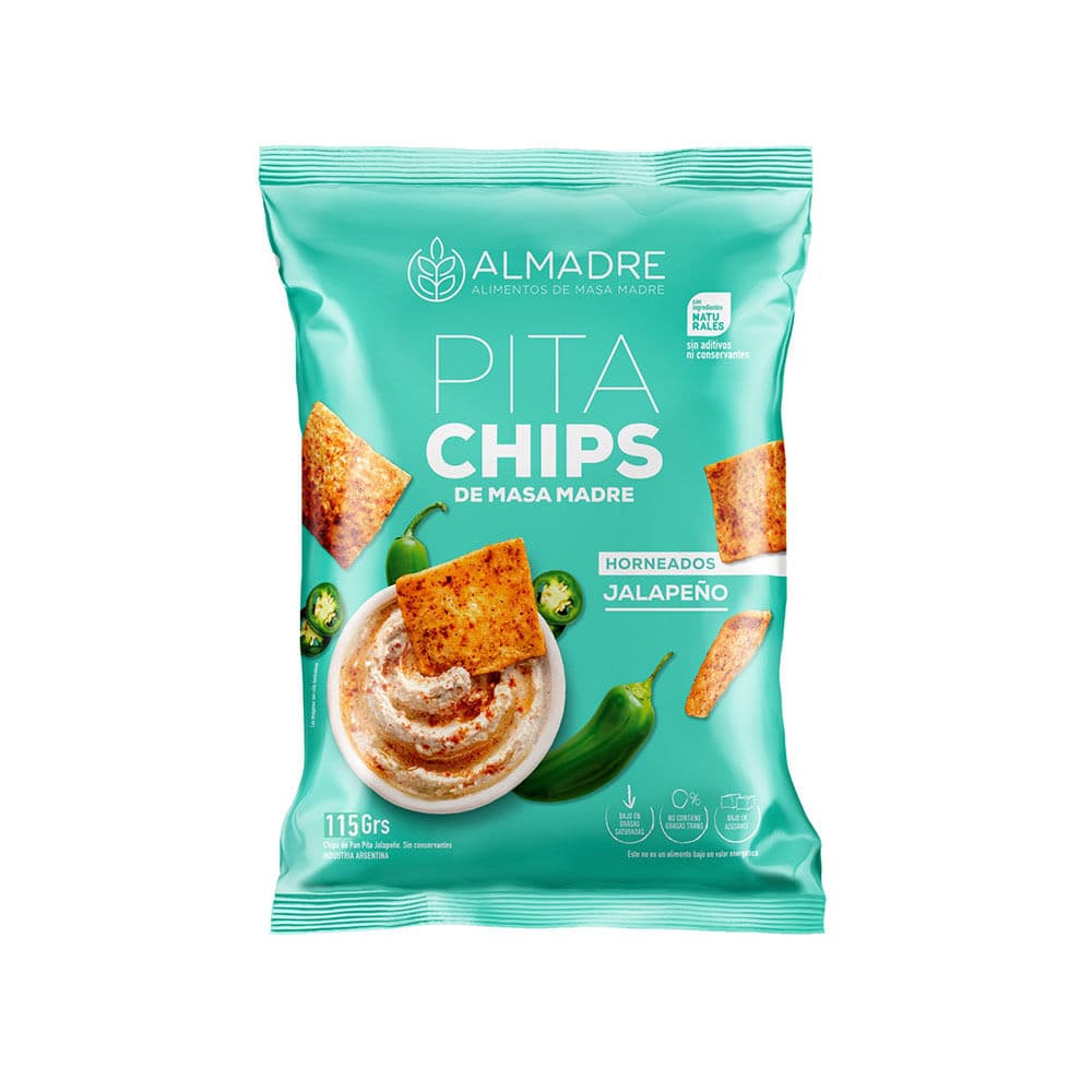 Almadre Pita Chips Jalapeño